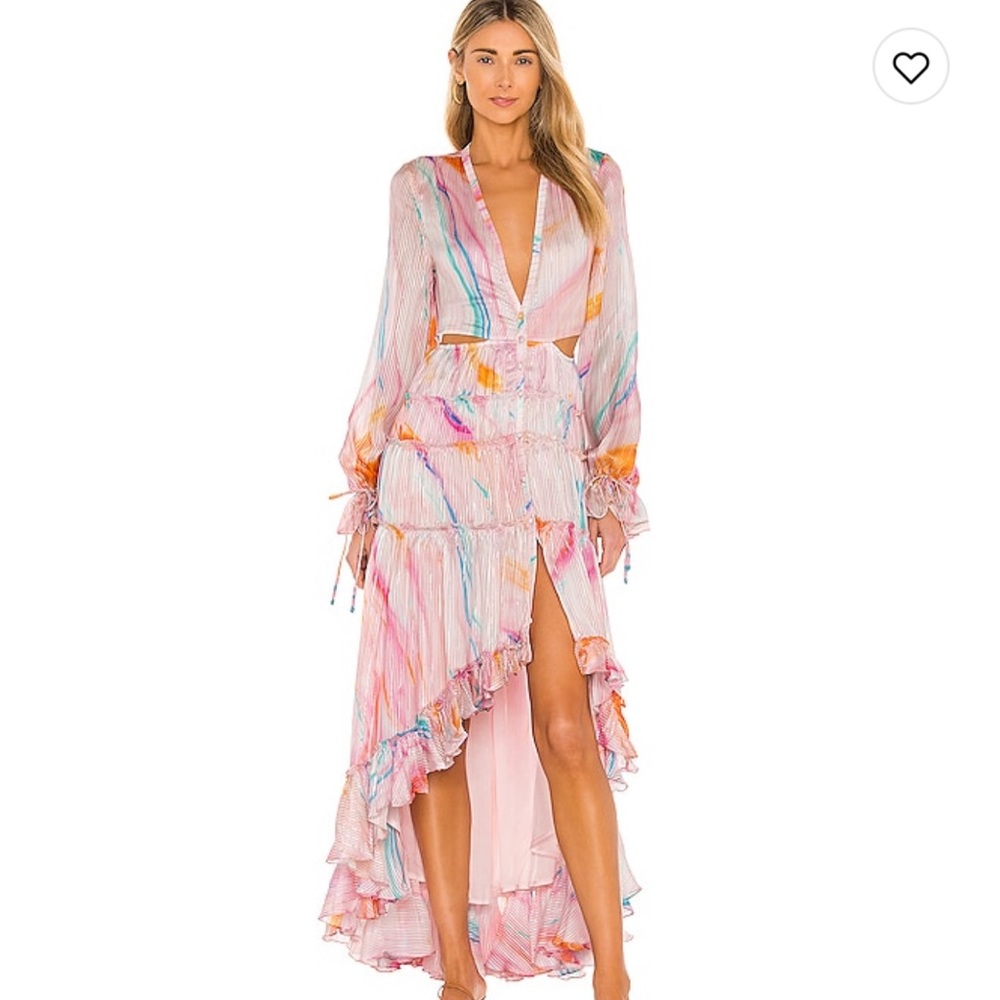 Rococo Sand Multicolor High Low Dress